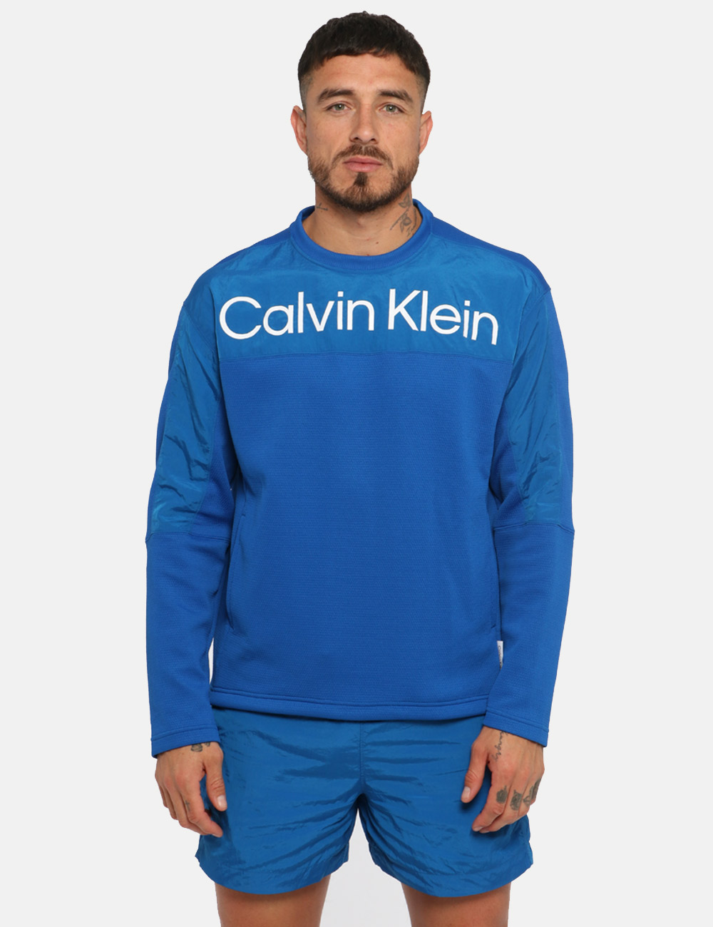 Felpa Calvin Klein Blu Acquista online Seconda Strada
