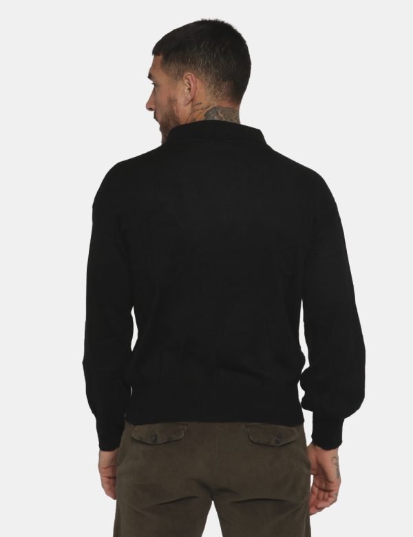 Maglione Maison du Cachemire nero - COMPOSIZIONE E VESTIBILITÀ:40% lana 20% cotone 20% viscosa 10% poliamide 10% cachemireIl