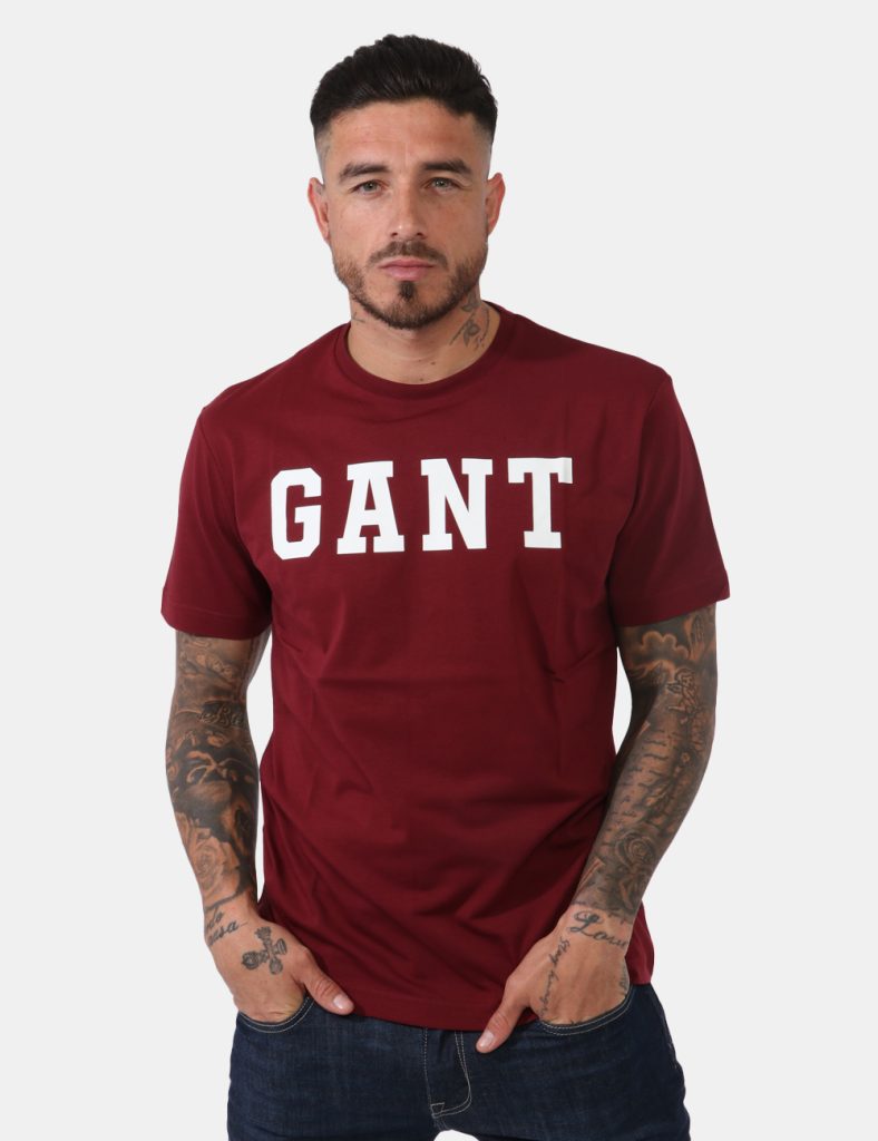 Gant uomo outlet - Maglione Gant blu  - T-shirt Gant Bordeaux