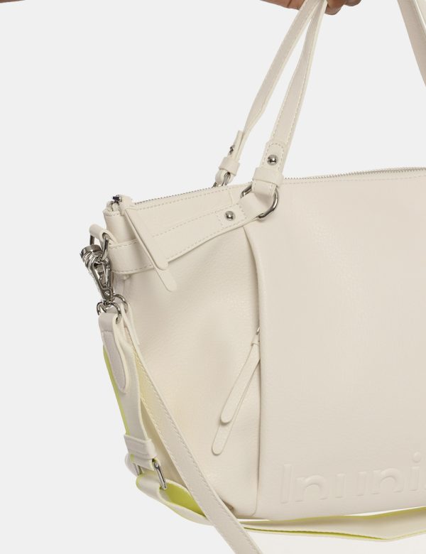 Borsa Desigual bianco - COMPOSIZIONE E VESTIBILITÀ:100% poliuretanoCONSIGLI DI STILE:Borsa di grandi dimensioni in total bia