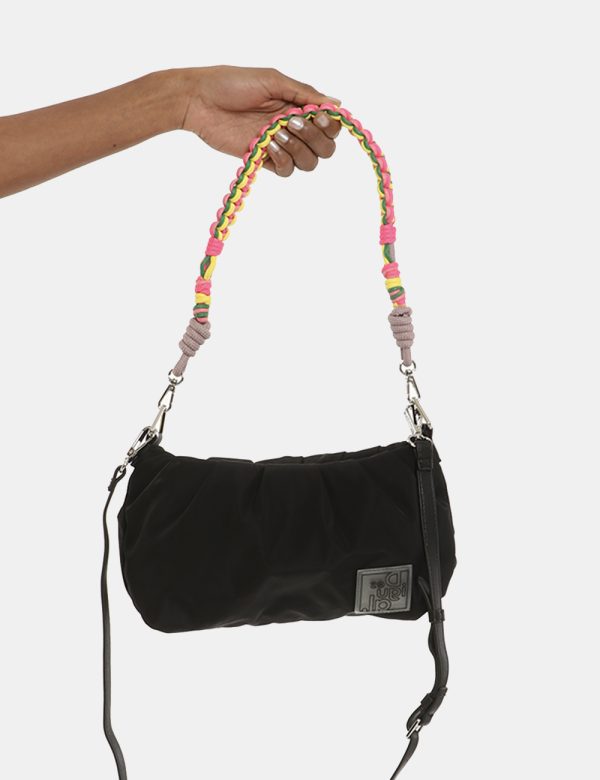 Borsa Desigual nero - COMPOSIZIONE E VESTIBILITÀ:100% poliestereCONSIGLI DI STILE:Borsa Desigual a palloncino in total black