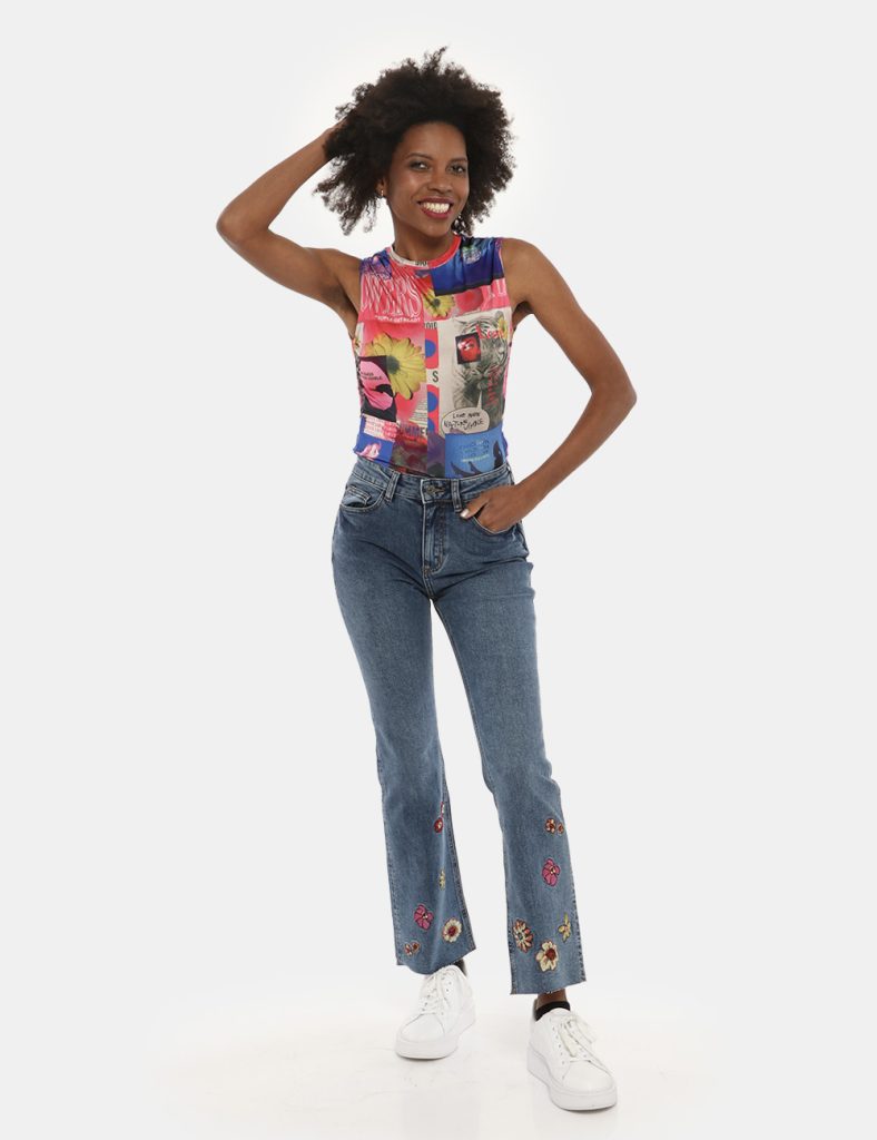 Outlet jeans da donna scontati - Jeans Desigual blu denim