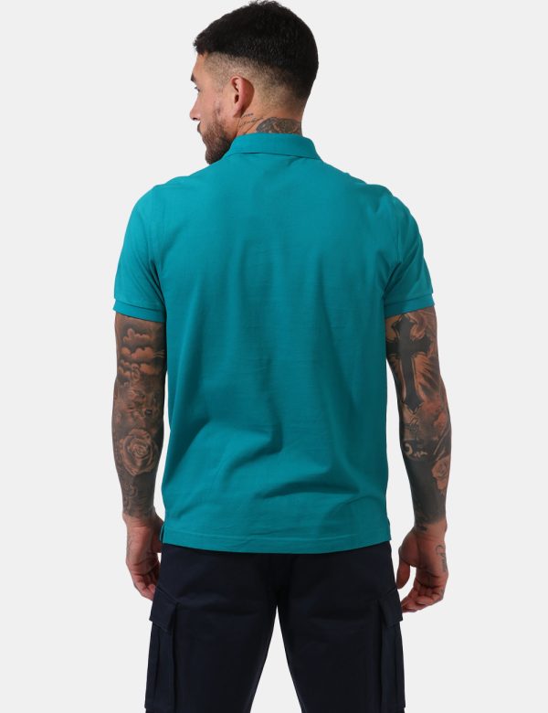 Polo Gant Verde - Polo in total verde intenso con patch logo brand applicato ad altezza cuore. Presente colletto alla peter