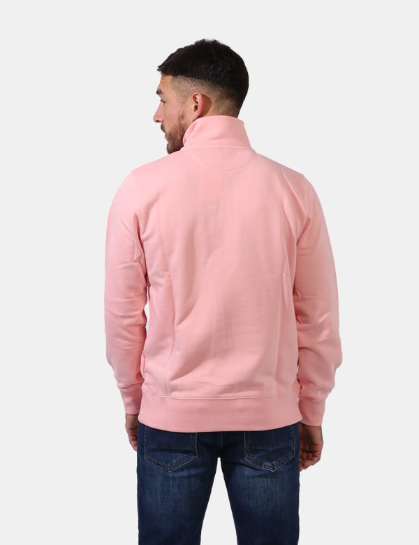 Felpa Gant Rosa - Felpa in total rosa pastello con logo brand ricamato ad altezza cuore. La vestibilità è morbida e pratica