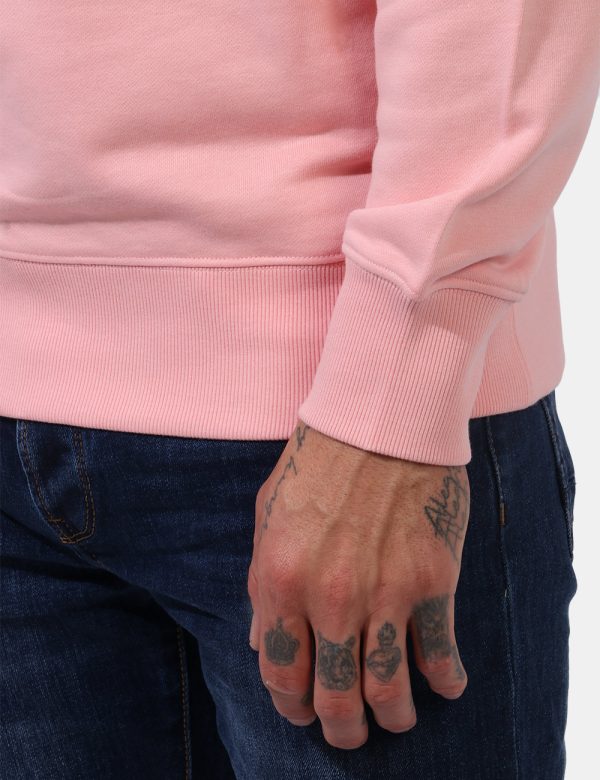 Felpa Gant Rosa - Felpa in total rosa pastello con logo brand ricamato ad altezza cuore. La vestibilità è morbida e pratica