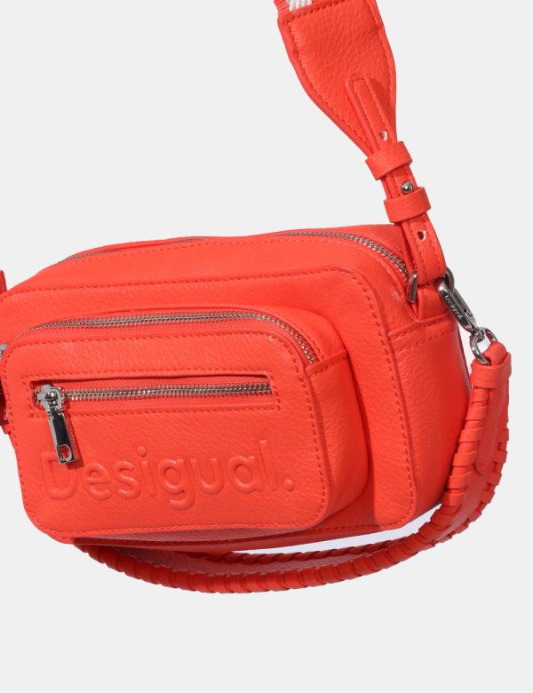 Borsa Desigual Arancione - Borsa a tracolla di piccole dimensioni in total arancione. La bag si compone di unico scompartime