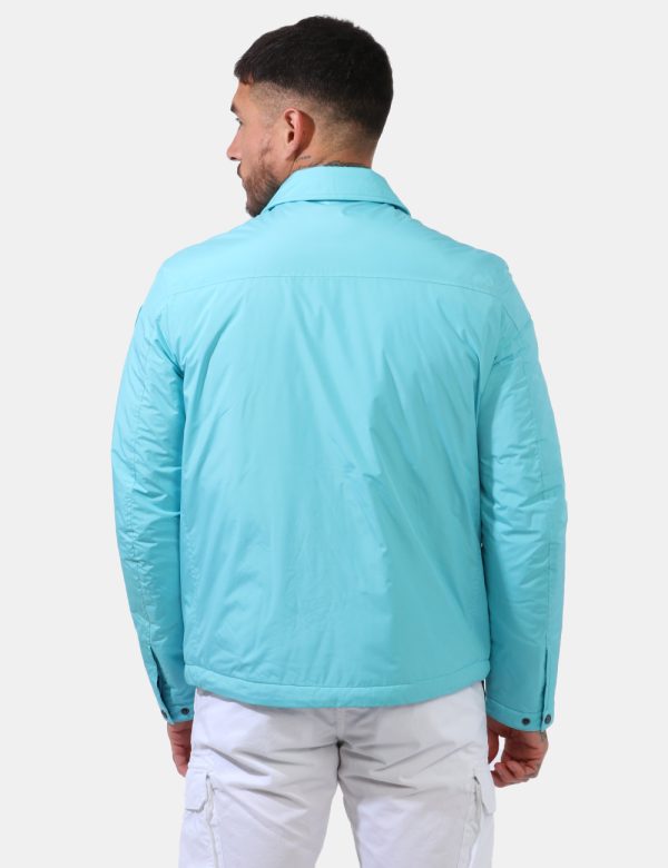 Giacca Blauer Azzurro - Giacca simil giubbino leggero in total azzurro tiffany. Presenti tasche a taglio trasversale con chi