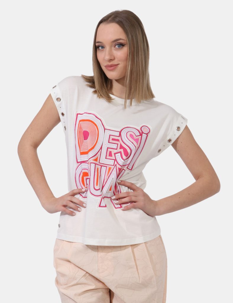 T-shirt da donna scontata - T-shirt Desigual Bianco