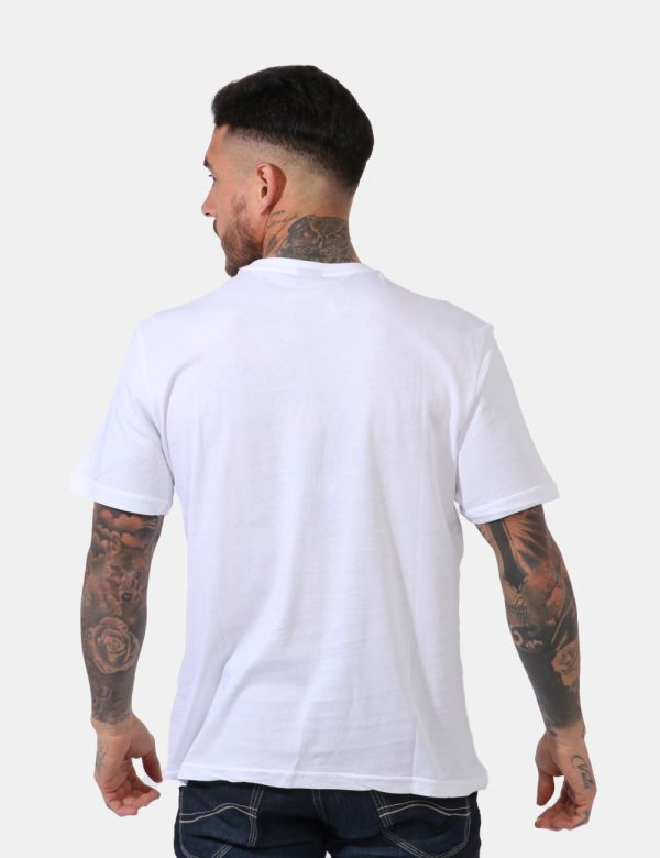 T-shirt North Sails Bianco - T-shirt su sfondo bianco con stampa centrale logo brand in grigio e blu. La vestibilità è morbi