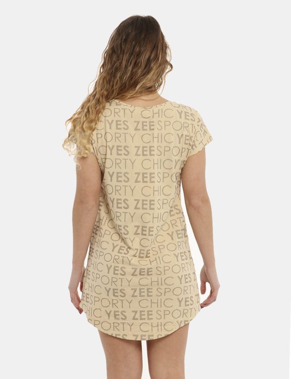 Vestito Yes Zee beige - COMPOSIZIONE E VESTIBILITÀ:95% cotone 5% elastaneLa modella è alta 170 cm e indossa la taglia S. La