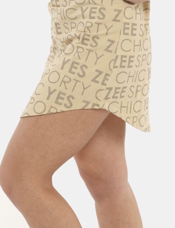 Vestito Yes Zee beige - COMPOSIZIONE E VESTIBILITÀ:95% cotone 5% elastaneLa modella è alta 170 cm e indossa la taglia S. La