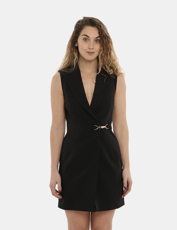 Vestito Yes Zee nero - COMPOSIZIONE E VESTIBILITÀ:90% poliestere 10% elastaneLa modella è alta 170 cm e indossa la taglia S.
