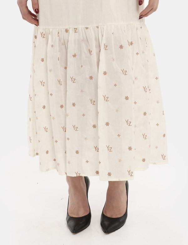 Vestito Yes Zee lungo beige - COMPOSIZIONE E VESTIBILITÀ:100% cotoneLa modella è alta 170 cm e indossa la taglia S. La vesti