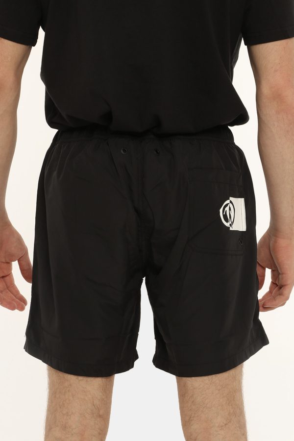 Costume Bikkembergs nero a pantaloncino con logo - COMPOSIZIONE E VESTIBILITÀ:100% poliestereIl modello è alto 175 cm e indo