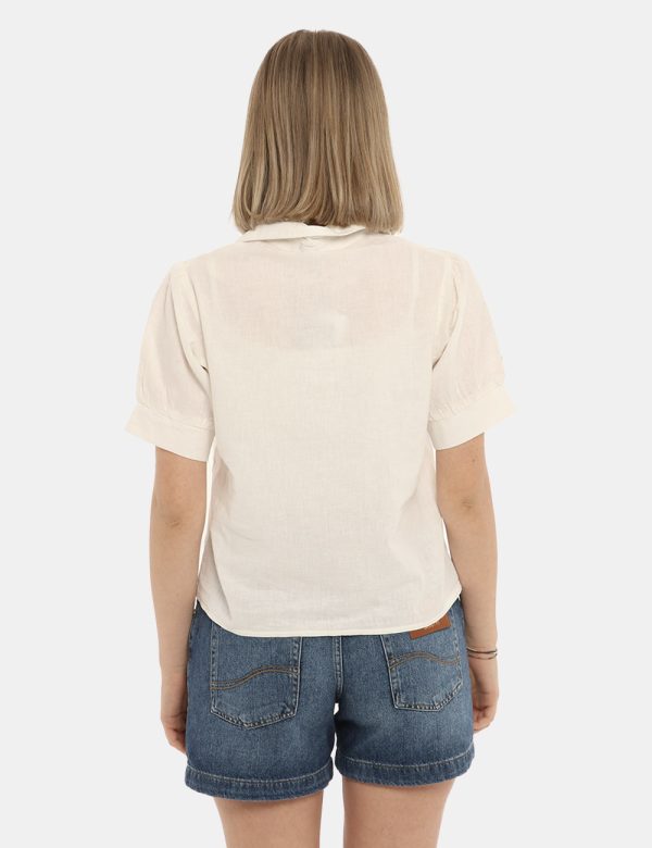 Camicia Yes Zee bianca a maniche corte - COMPOSIZIONE E VESTIBILITÀ:55% lino 45% cotoneLa modella è alta 170 cm e indossa la