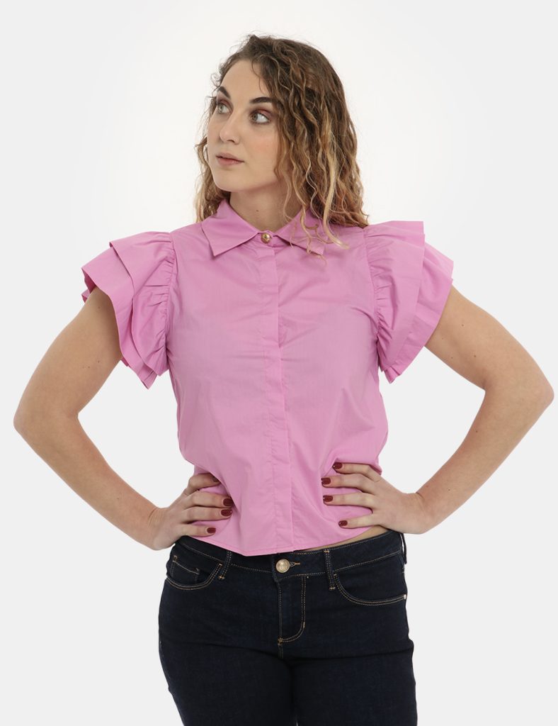 Camicia bluse elegante da donna scontata - Camicia Yes Zee rosa