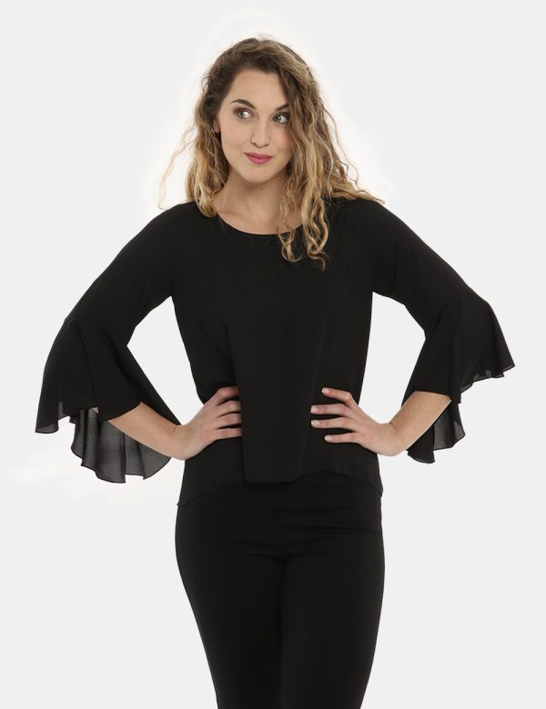 Maglia Vougue nero - COMPOSIZIONE E VESTIBILITÀ:100% poliestereLa modella è alta 170 cm e indossa la taglia S. La vestibilit