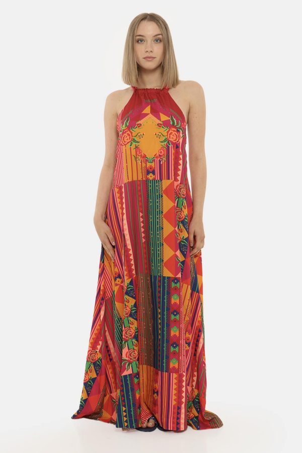 Vestito F**k fantasia rosa - COMPOSIZIONE E VESTIBILITÀ:100% poliestereLa modella è alta 170 cm e indossa la taglia S. La ve