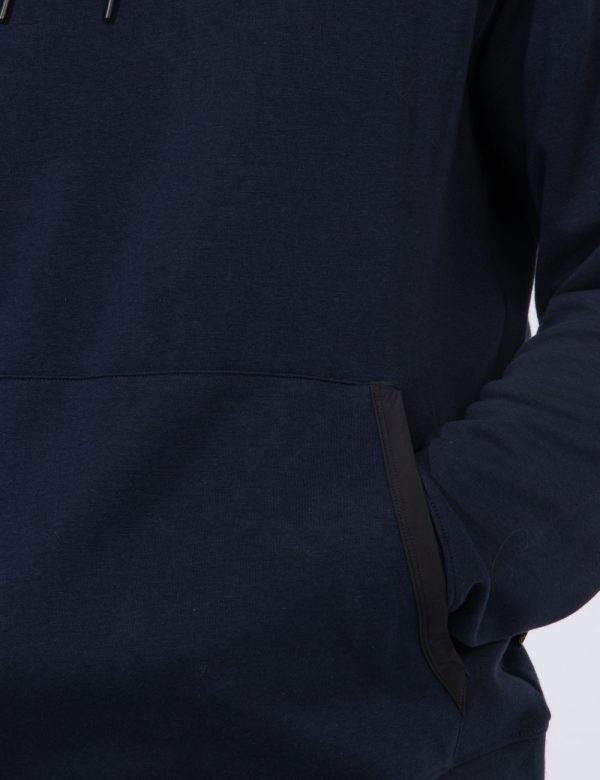 Felpa Plein Sport Blu - Felpa con cappuccio e polsini in total blu navy. Presente patch logo brand ad altezza cuore più stam