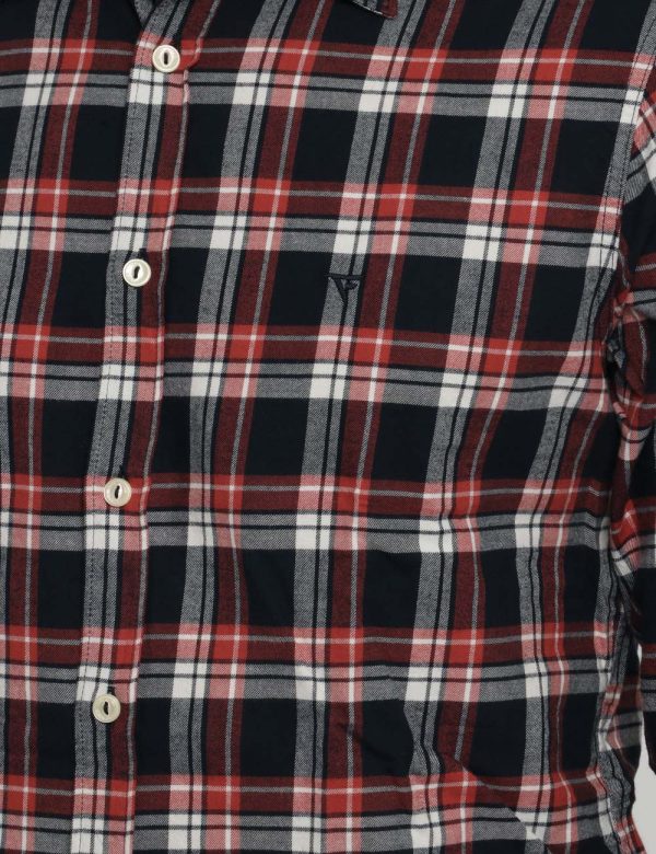 Camicia Fred Mello blu/rosso - COMPOSIZIONE E VESTIBILITÀ:100% cotoneIl modello è alto 178 cm e indossa la taglia L. La vest