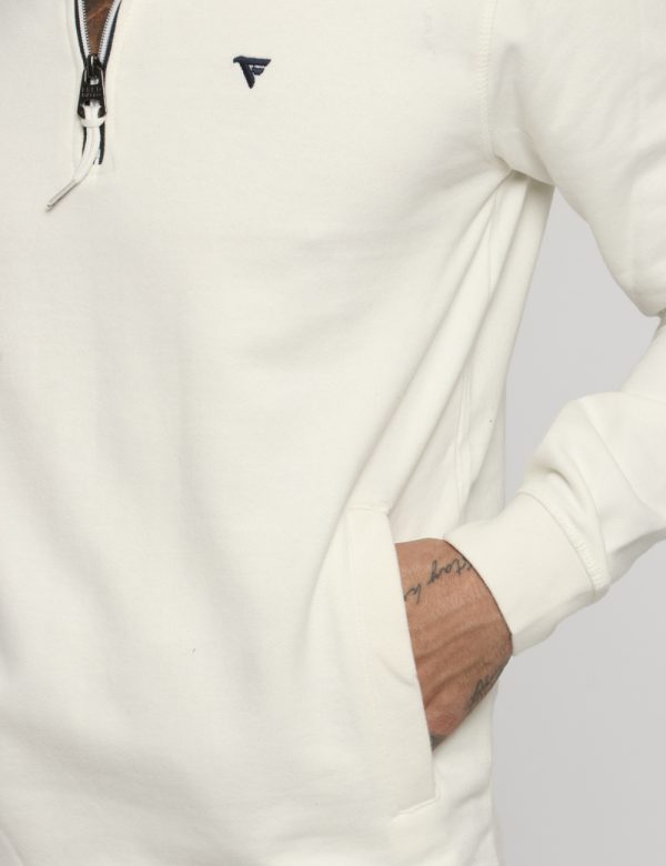 Felpa Fred Mello bianco - COMPOSIZIONE E VESTIBILITÀ:100% cotoneIl modello è alto 178 cm e indossa la taglia L. La vestibili