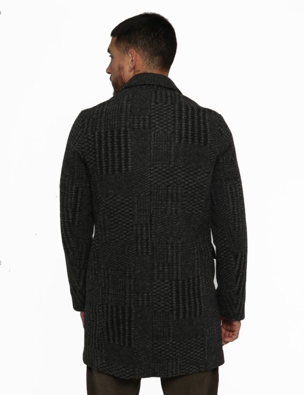 Cappotto Fred Mello grigio - COMPOSIZIONE E VESTIBILITÀ:65% poliestere 35% lanaIl modello è alto 178 cm e indossa la taglia