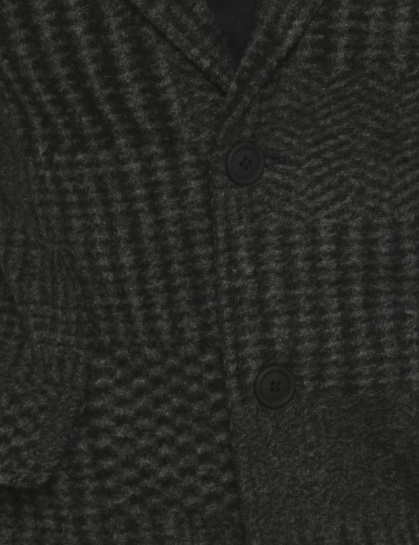 Cappotto Fred Mello grigio - COMPOSIZIONE E VESTIBILITÀ:65% poliestere 35% lanaIl modello è alto 178 cm e indossa la taglia