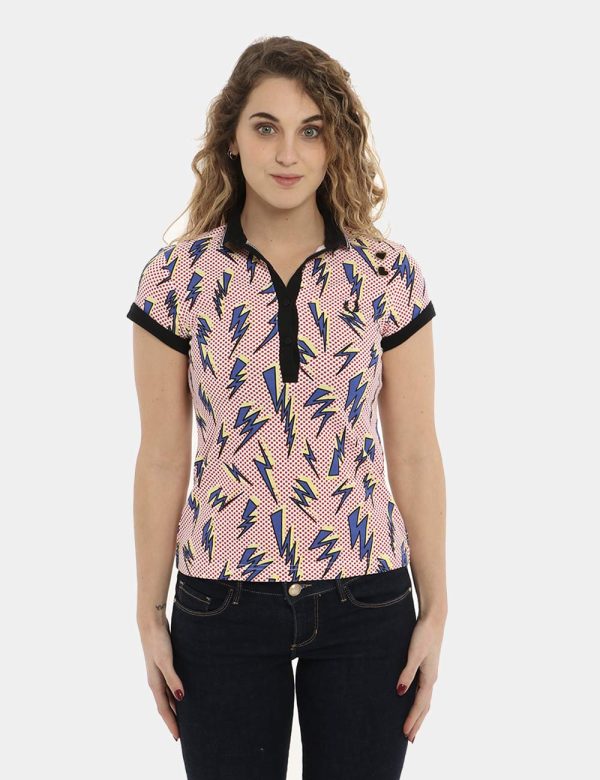Polo Fred Perry fantasia saette - COMPOSIZIONE E VESTIBILITÀ:100% cotoneLa modella è alta 170 cm e indossa la taglia 8 corr