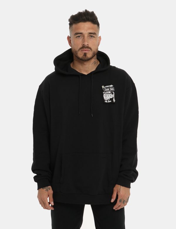 Felpa Fred Perry con cappuccio nero - COMPOSIZIONE E VESTIBILITÀ:100% cotoneIl modello è alto 178 cm e indossa la taglia L.