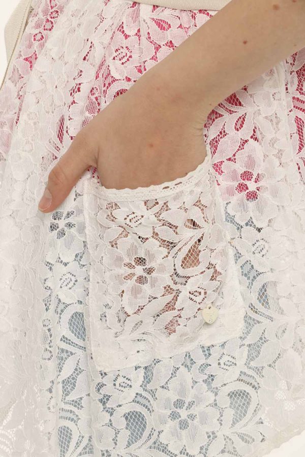 Vestito Fracomina pizzo bianco - COMPOSIZIONE E VESTIBILITÀ:60% cotone 40% poliamideLa modella è alta 170 cm e indossa la ta