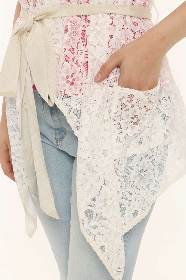 Vestito Fracomina pizzo bianco - COMPOSIZIONE E VESTIBILITÀ:60% cotone 40% poliamideLa modella è alta 170 cm e indossa la ta