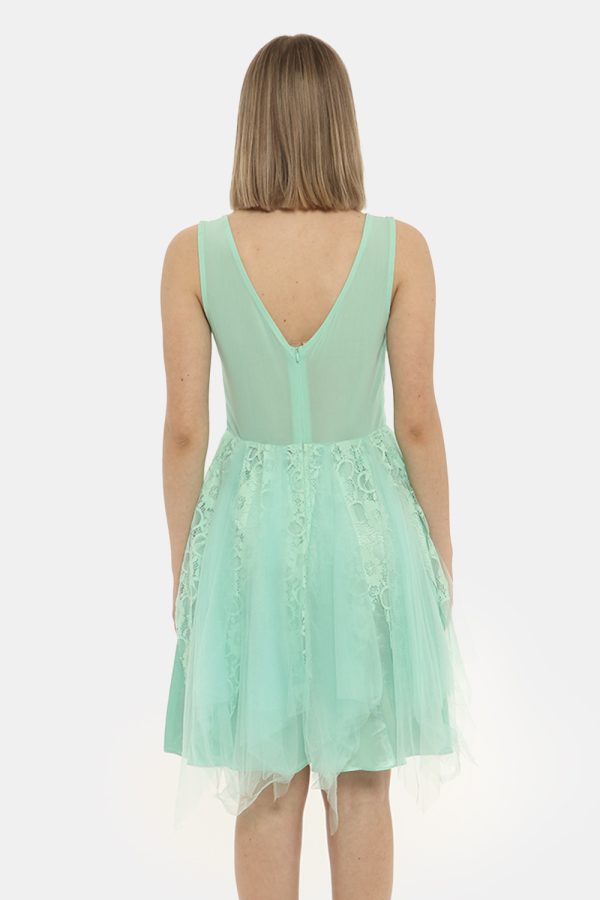 Vestito Fracomina verde - COMPOSIZIONE E VESTIBILITÀ:63% poliestere 32% nylon 5% elastaneLa modella è alta 170 cm e indossa
