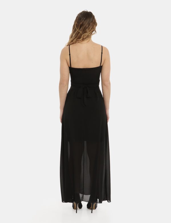 Vestito Vougue nero - COMPOSIZIONE E VESTIBILITÀ:95% poliestere 5% elastaneLa modella è alta 170 cm e indossa la taglia S. L