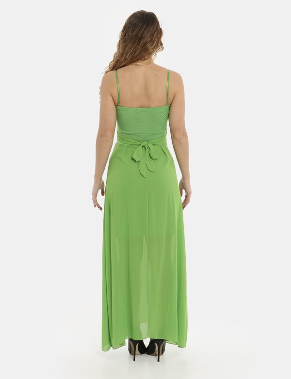 Vestito Vougue verde - COMPOSIZIONE E VESTIBILITÀ:95% poliestere 5% elastaneLa modella è alta 170 cm e indossa la taglia S.