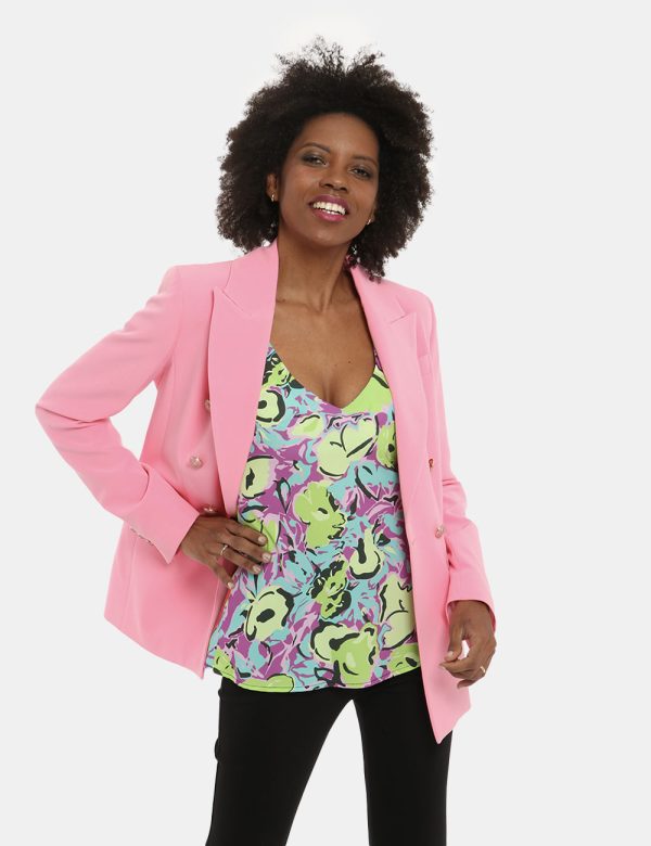 Giacca Yes Zee rosa - COMPOSIZIONE E VESTIBILITÀ:90% poliestere 10% elastaneLa modella è alta 170 cm e indossa la taglia S.