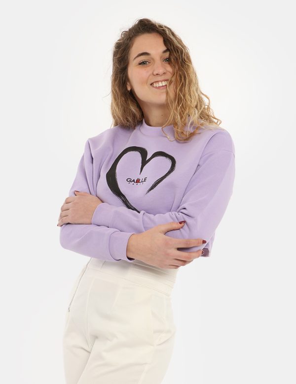 Felpa Gaelle Paris lilla - COMPOSIZIONE E VESTIBILITÀ:100% cotoneLa modella è alta 170 cm e indossa la taglia S. La vestibil
