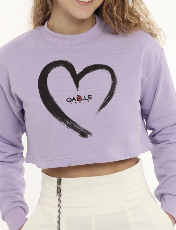 Felpa Gaelle Paris lilla - COMPOSIZIONE E VESTIBILITÀ:100% cotoneLa modella è alta 170 cm e indossa la taglia S. La vestibil