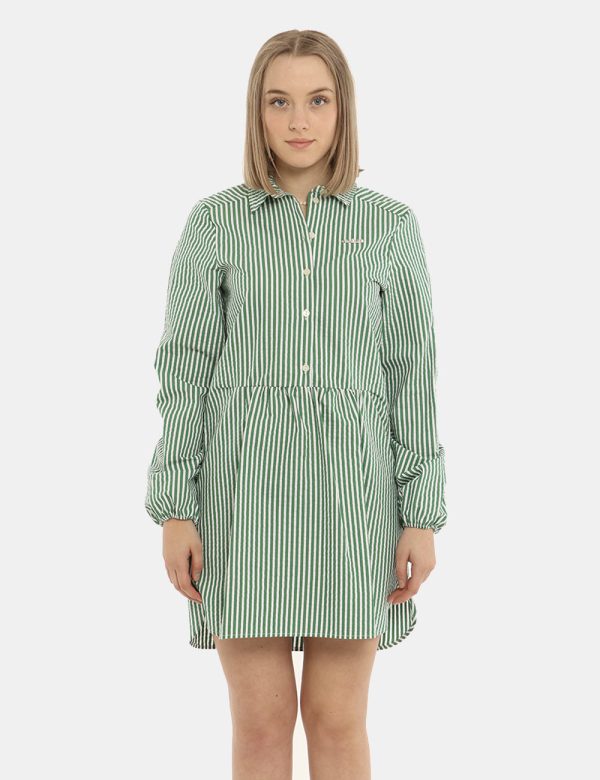 Vestito Gaelle rigato bianco/verde - COMPOSIZIONE E VESTIBILITÀ:100% cotoneLa modella è alta 170 cm e indossa la taglia 40.