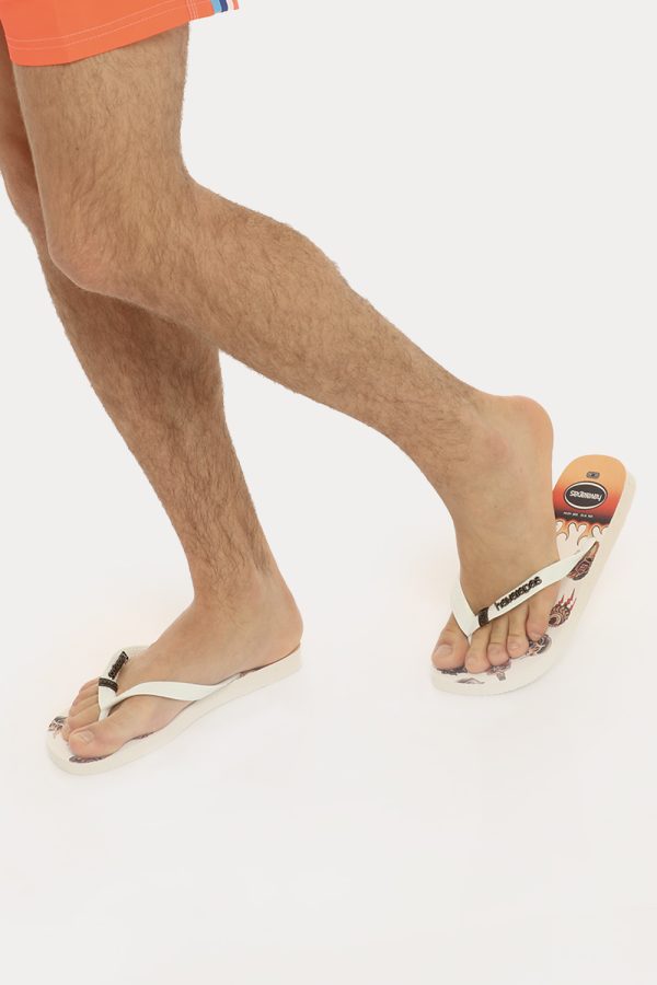 Infradito Havaianas bianco fantasia - COMPOSIZIONE E VESTIBILITÀ:Altre materieScarpa in gomma. Il numero di scarpa indicato