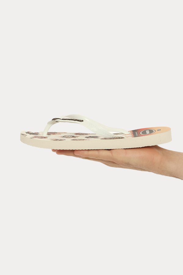 Infradito Havaianas bianco fantasia - COMPOSIZIONE E VESTIBILITÀ:Altre materieScarpa in gomma. Il numero di scarpa indicato