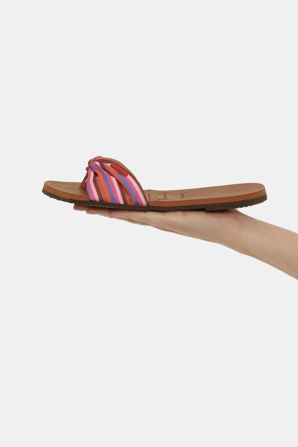 Infradito Havaianas a fascia rigata - COMPOSIZIONE E VESTIBILITÀ:Altre materieScarpa in gomma. Il numero di scarpa indicato