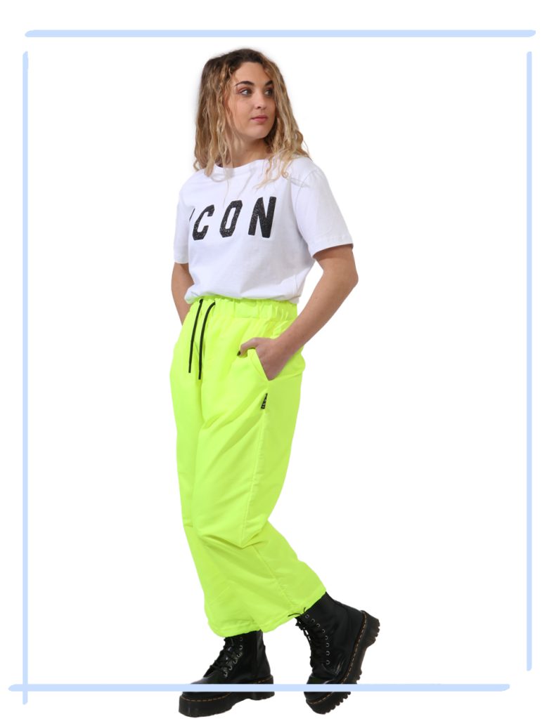 Pantaloni da donna larghi scontati - Pantaloni Icon Giallo