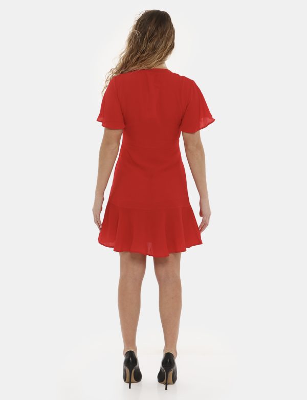 Vestito Pepe Jeans total rosso - COMPOSIZIONE E VESTIBILITÀ:97% poliestere 3% elastaneLa modella è alta 170 cm e indossa la