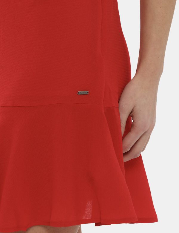 Vestito Pepe Jeans total rosso - COMPOSIZIONE E VESTIBILITÀ:97% poliestere 3% elastaneLa modella è alta 170 cm e indossa la