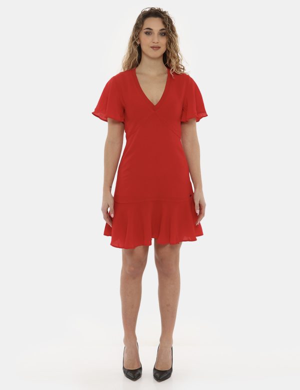 Vestito Pepe Jeans total rosso - COMPOSIZIONE E VESTIBILITÀ:97% poliestere 3% elastaneLa modella è alta 170 cm e indossa la