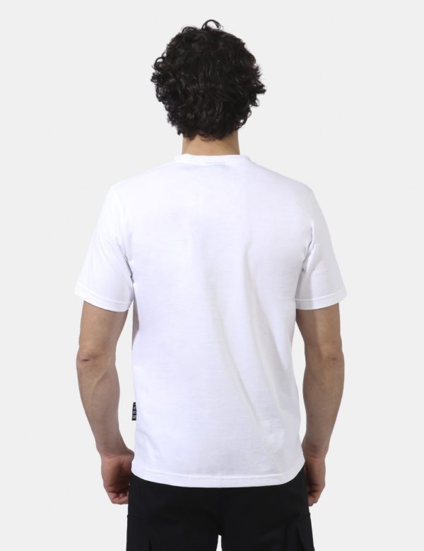 T-shirt Icon Bianco - T-shirt classica su base bianca con big stampa logo brand in nero e stelline bianche. La vestibilità è