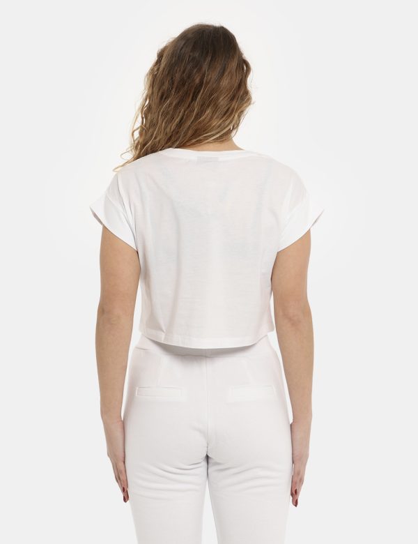T-shirt Imperfect bianca - COMPOSIZIONE E VESTIBILITÀ:100% cotoneLa modella è alta 170 cm e indossa la taglia S. La vestibil