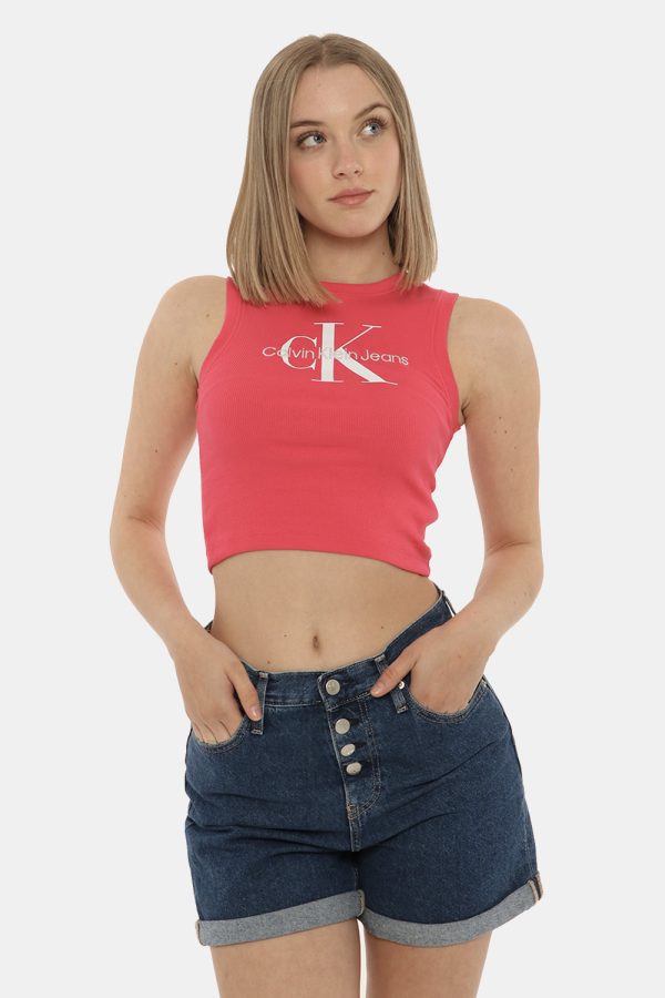 Top Calvin Klein rosa - COMPOSIZIONE E VESTIBILITÀ:94% cotone 6% elastaneLa modella è alta 170 cm e indossa la taglia S. La