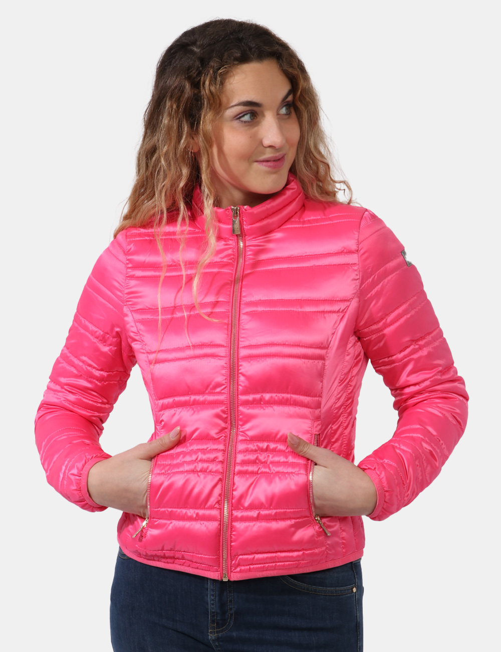 Piumino leggero fucsia store