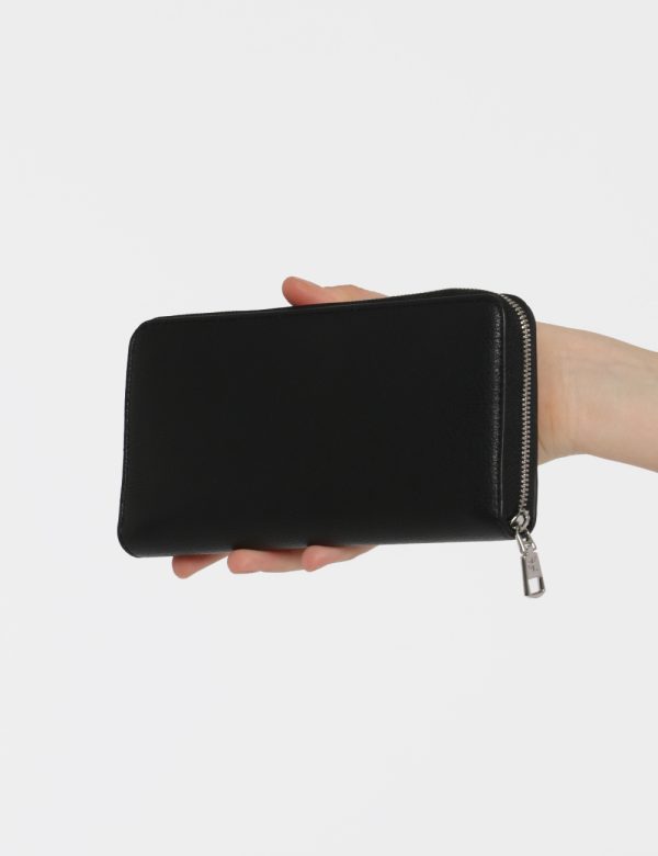 Portafogli Calvin Klein Nero - Portafoglio di medie dimensioni in simil cuoio ed in total nero. Presente unico scompartiment